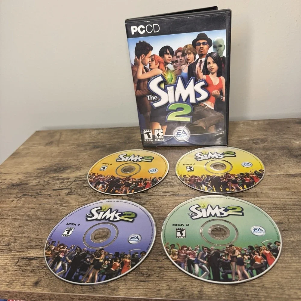 The Sims 2 (PC, 2004) CD-ROM Complete 4-Disc Set